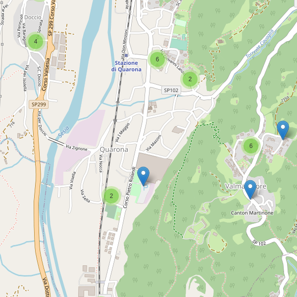 Thumbnail mappa parcheggi di Quarona