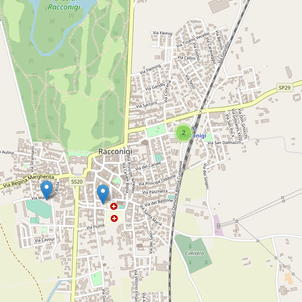 Thumbnail mappa parcheggi di Racconigi