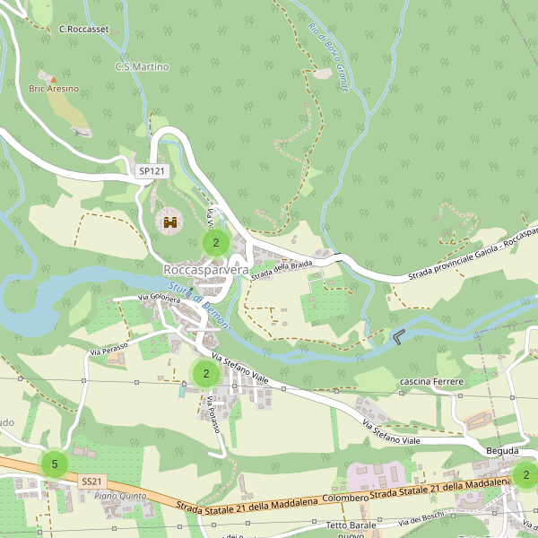 Thumbnail mappa parcheggi di Roccasparvera