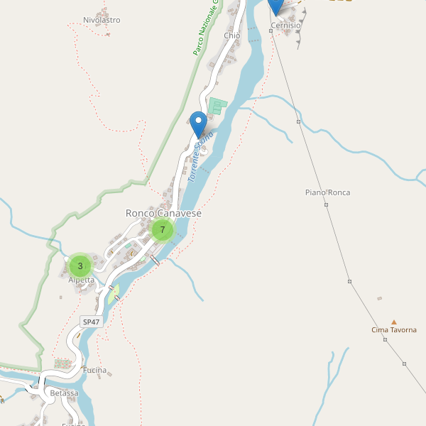 Thumbnail mappa parcheggi di Ronco Canavese