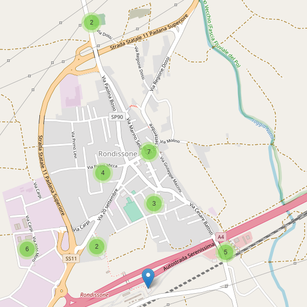 Thumbnail mappa parcheggi di Rondissone