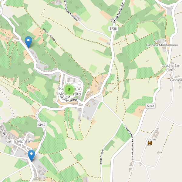Thumbnail mappa parcheggi di Rosignano Monferrato