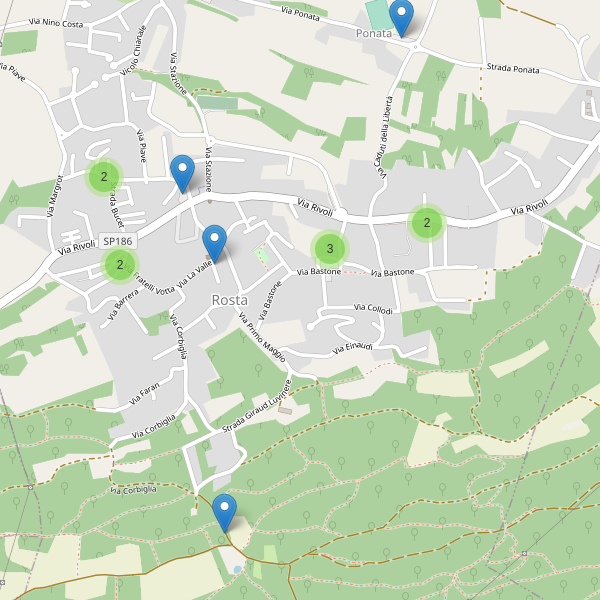 Thumbnail mappa parcheggi di Rosta