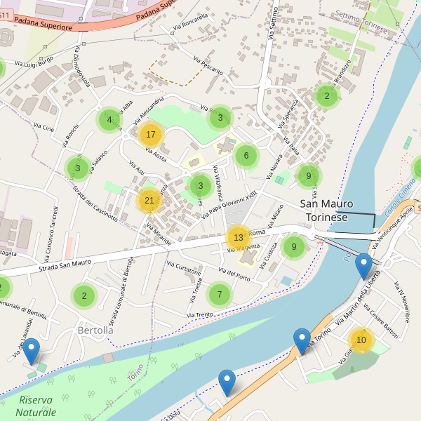 Thumbnail mappa parcheggi di San Mauro Torinese