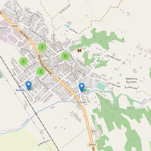 Thumbnail mappa parcheggi di Sanfrè