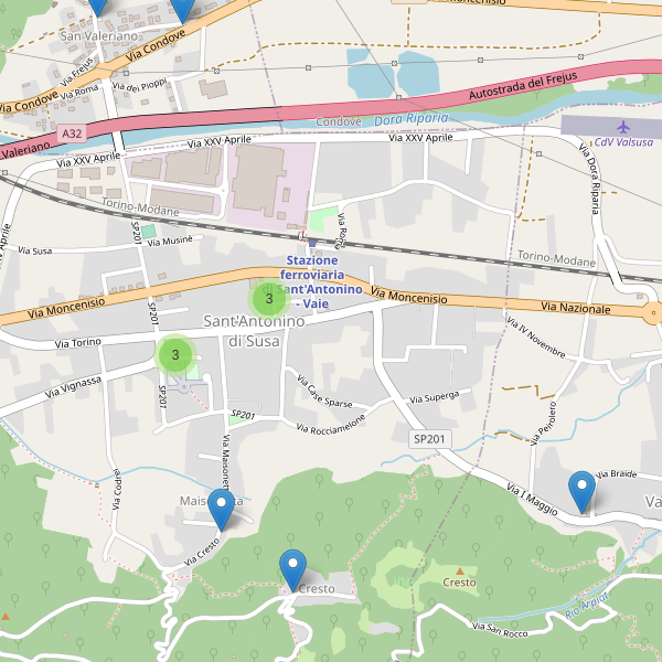 Thumbnail mappa parcheggi di Sant'Antonino di Susa