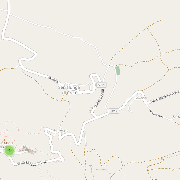 Thumbnail mappa parcheggi di Serralunga di Crea