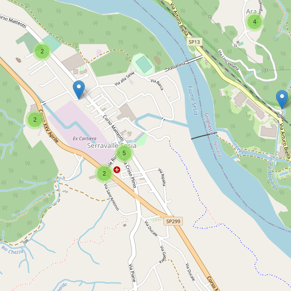 Thumbnail mappa parcheggi di Serravalle Sesia