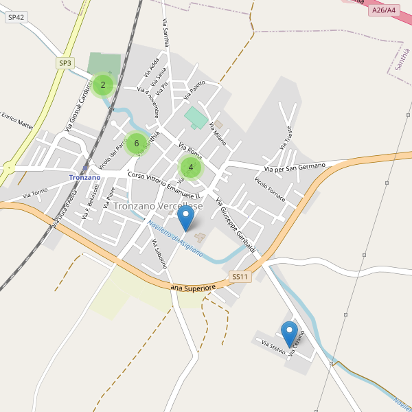 Thumbnail mappa parcheggi di Tronzano Vercellese