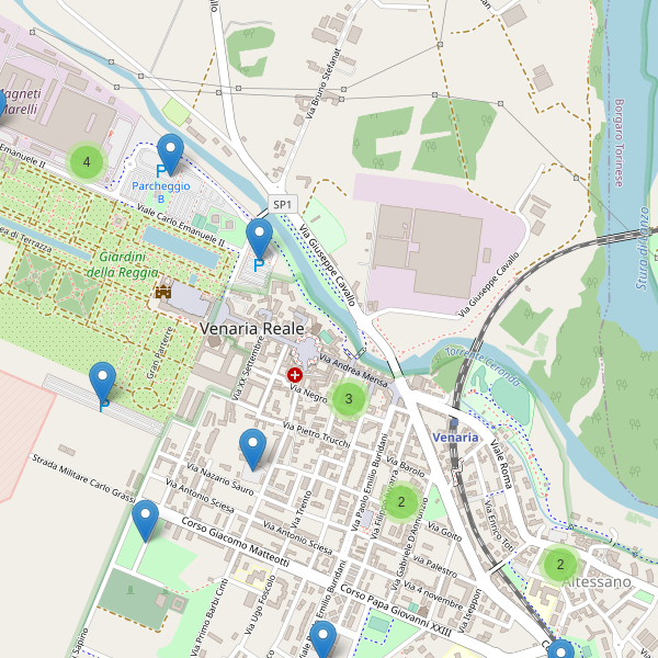 Thumbnail mappa parcheggi di Venaria Reale