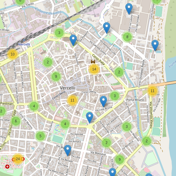 Thumbnail mappa parcheggi di Vercelli