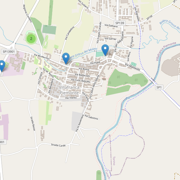 Thumbnail mappa parcheggi di Villafranca Piemonte