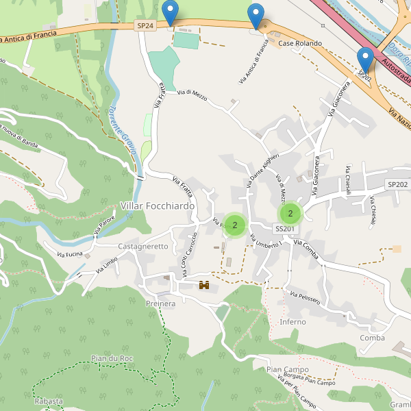 Thumbnail mappa parcheggi di Villar Focchiardo