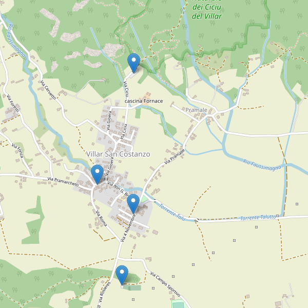 Thumbnail mappa parcheggi di Villar San Costanzo
