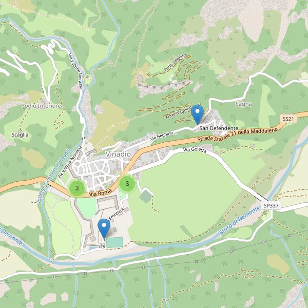 Thumbnail mappa parcheggi di Vinadio