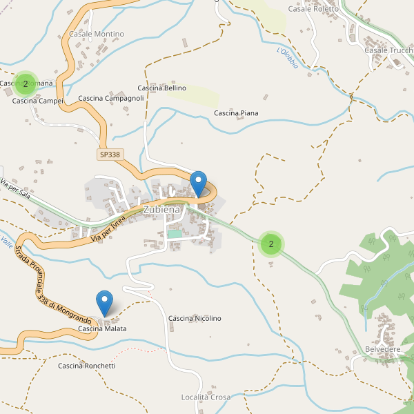 Thumbnail mappa parcheggi di Zubiena