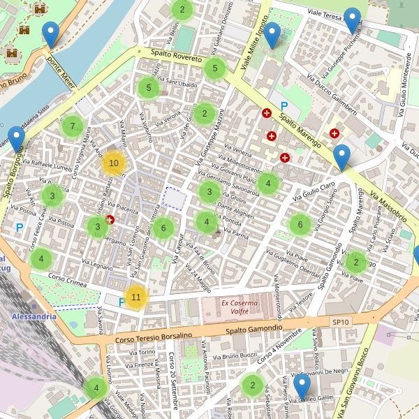 Thumbnail mappa ristoranti di Alessandria