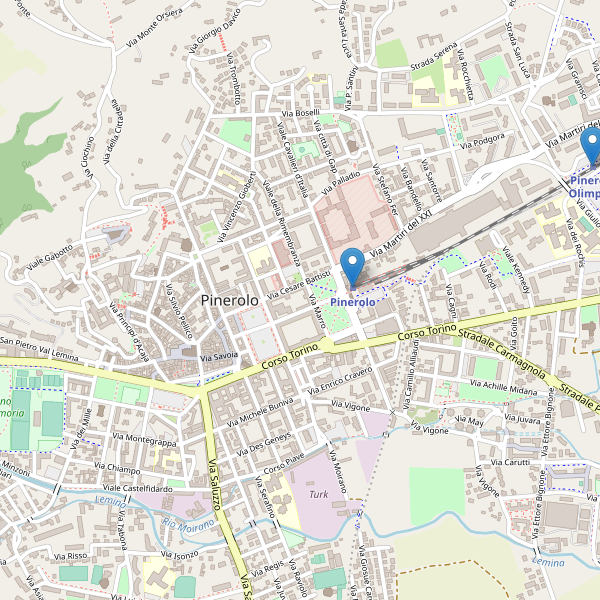 Thumbnail mappa stazioni di Pinerolo