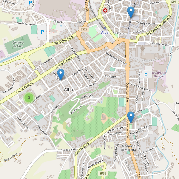 Thumbnail mappa supermercati di Alba