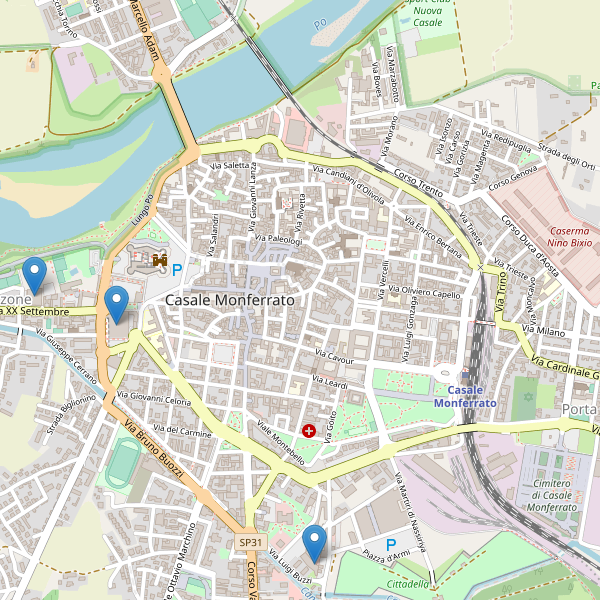 Thumbnail mappa supermercati di Casale Monferrato