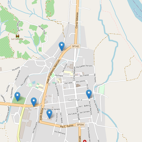 Thumbnail mappa supermercati di Gattinara