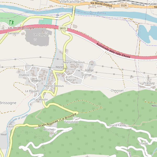 Thumbnail mappa stradale di Brissogne