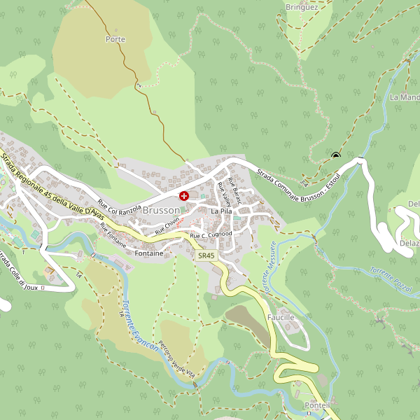 Thumbnail mappa stradale di Brusson