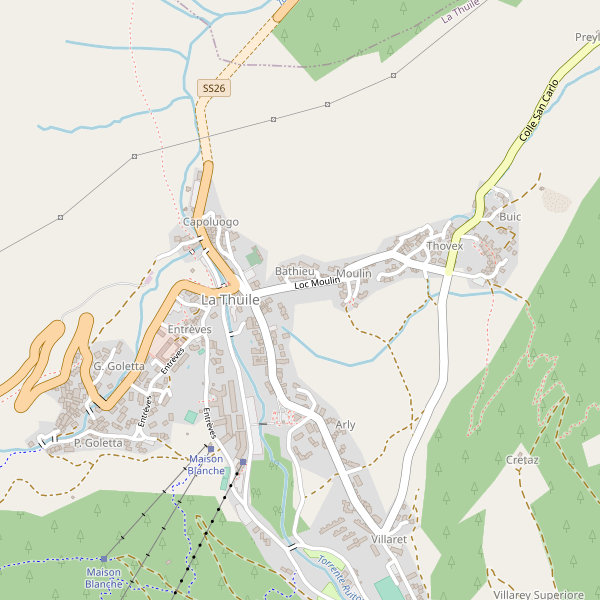 Thumbnail mappa stradale di La Thuile