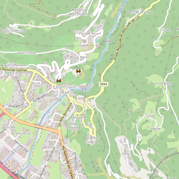 Thumbnail mappa campisportivi di Pont-Saint-Martin
