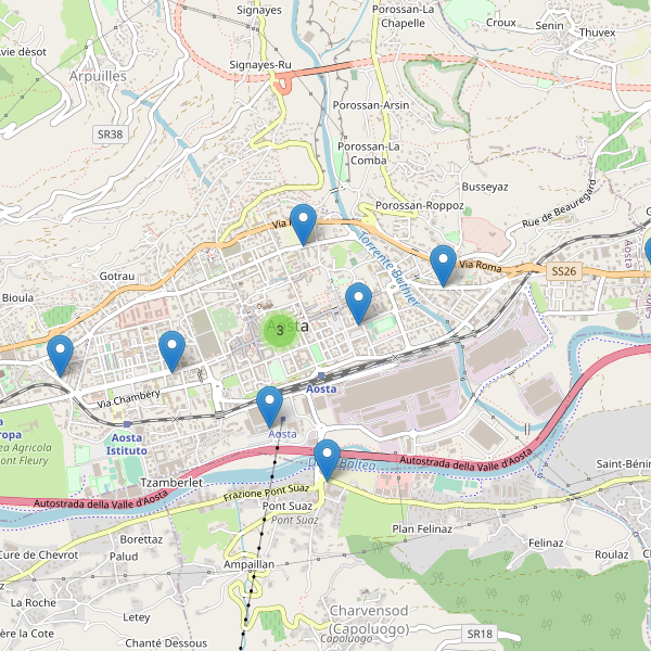 Thumbnail mappa farmacie di Aosta
