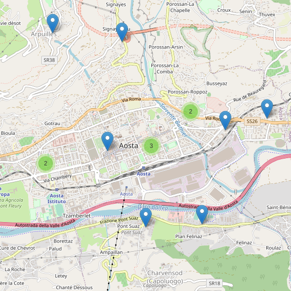 Thumbnail mappa hotel Aosta