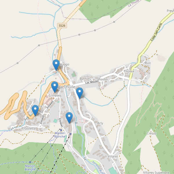 Thumbnail mappa hotel di La Thuile