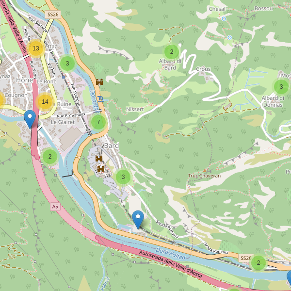 Thumbnail mappa parcheggi di Bard