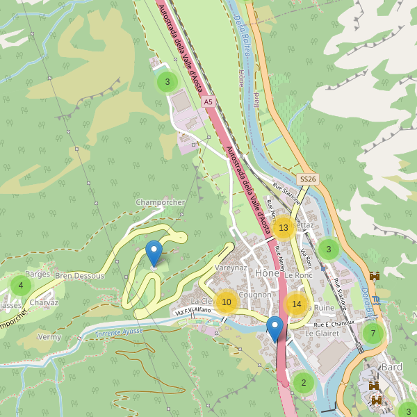 Thumbnail mappa parcheggi di Champorcher