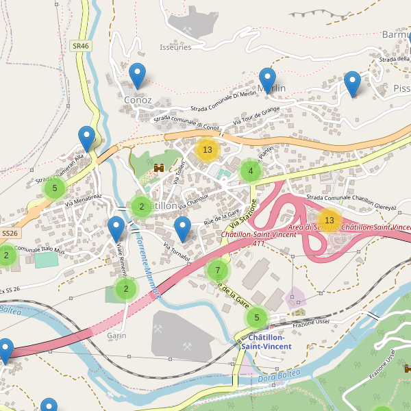 Thumbnail mappa parcheggi di Chatillon