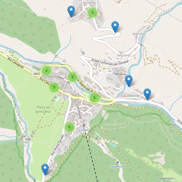 Thumbnail mappa parcheggi di Cogne