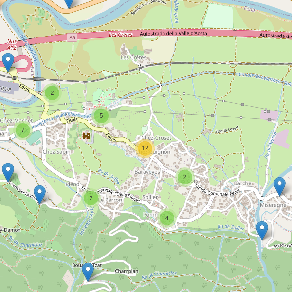 Thumbnail mappa parcheggi di Fénis