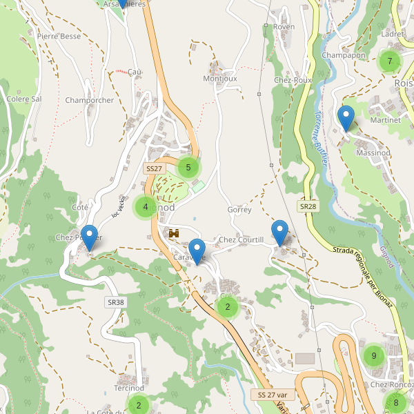 Thumbnail mappa parcheggi di Gignod