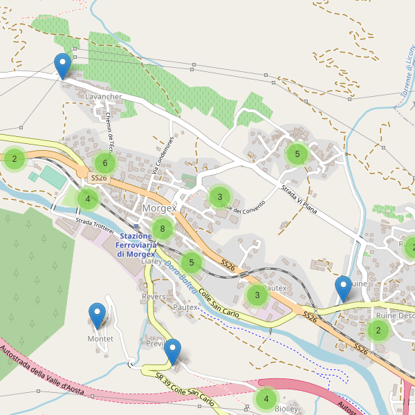 Thumbnail mappa parcheggi di Morgex