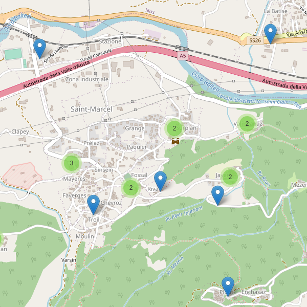 Thumbnail mappa parcheggi di Saint-Marcel