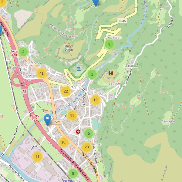 Thumbnail mappa parcheggi di Verrès