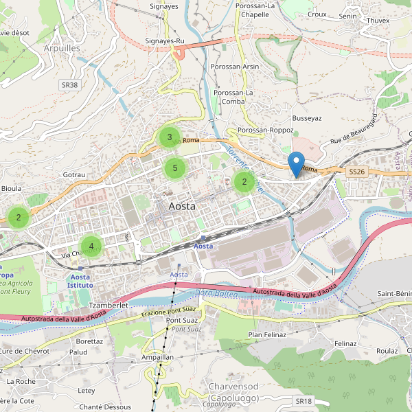 Thumbnail mappa scuole di Aosta