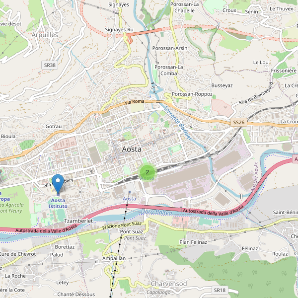 Thumbnail mappa stazioni di Aosta