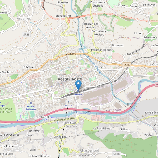 Thumbnail mappa taxi di Aosta