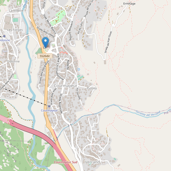 Thumbnail mappa taxi di Courmayeur