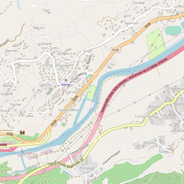 Thumbnail mappa taxi di Sarre