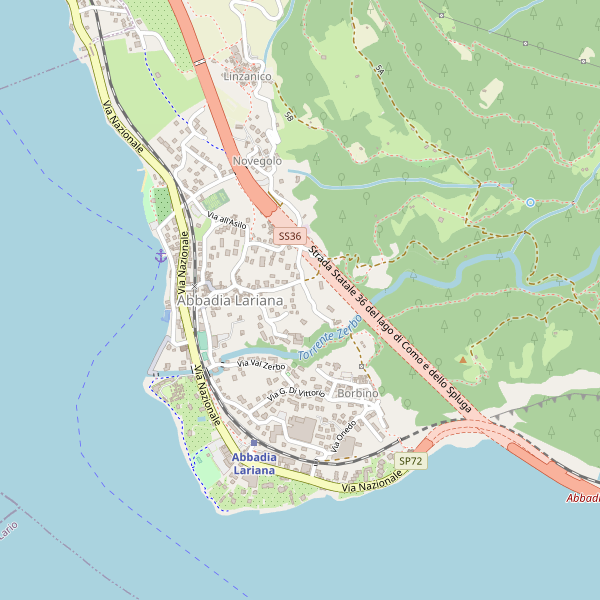 Thumbnail mappa stradale di Abbadia Lariana
