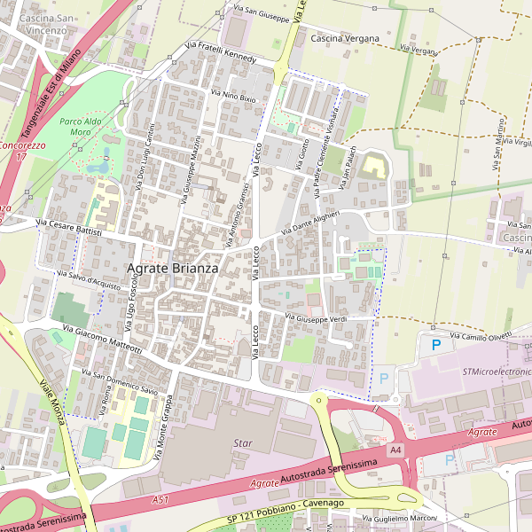 Thumbnail mappa stradale di Agrate Brianza