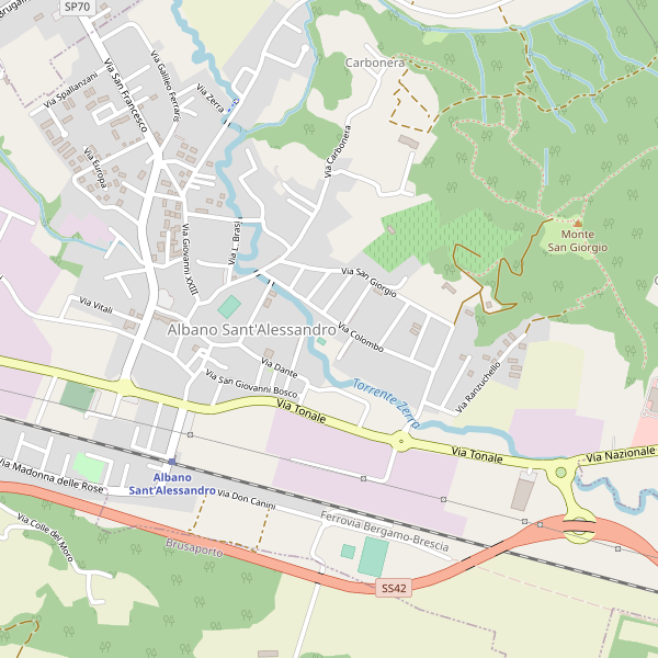 Thumbnail mappa stradale di Albano Sant'Alessandro