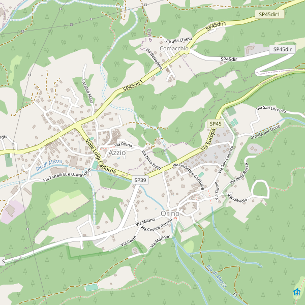 Thumbnail mappa hotel di Azzio